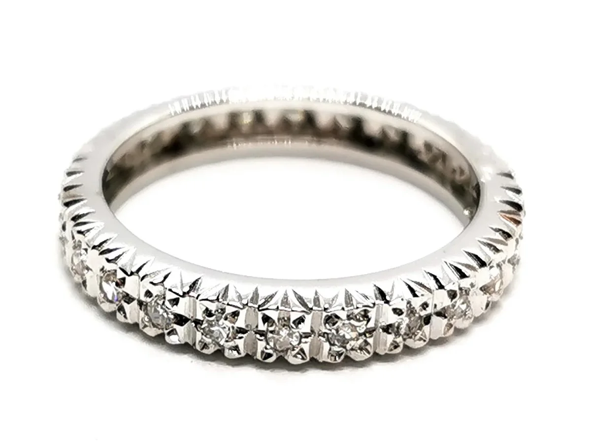 Bague Alliance Or blanc Diamant