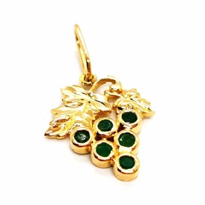 Pendentif Pendentif Or jaune Emeraude