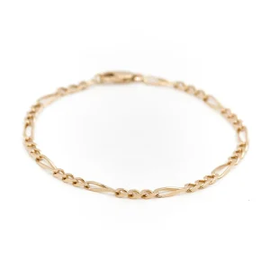 Bracelet Maille alternée Or jaune