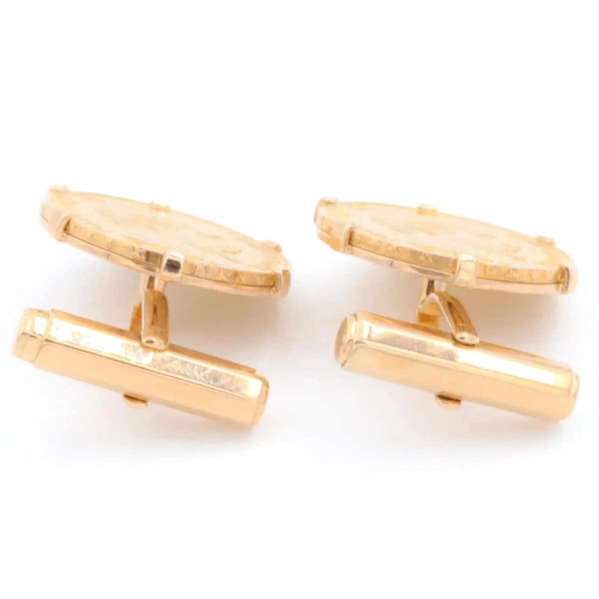 Boutons de manchette Pièce Or jaune – Image 5