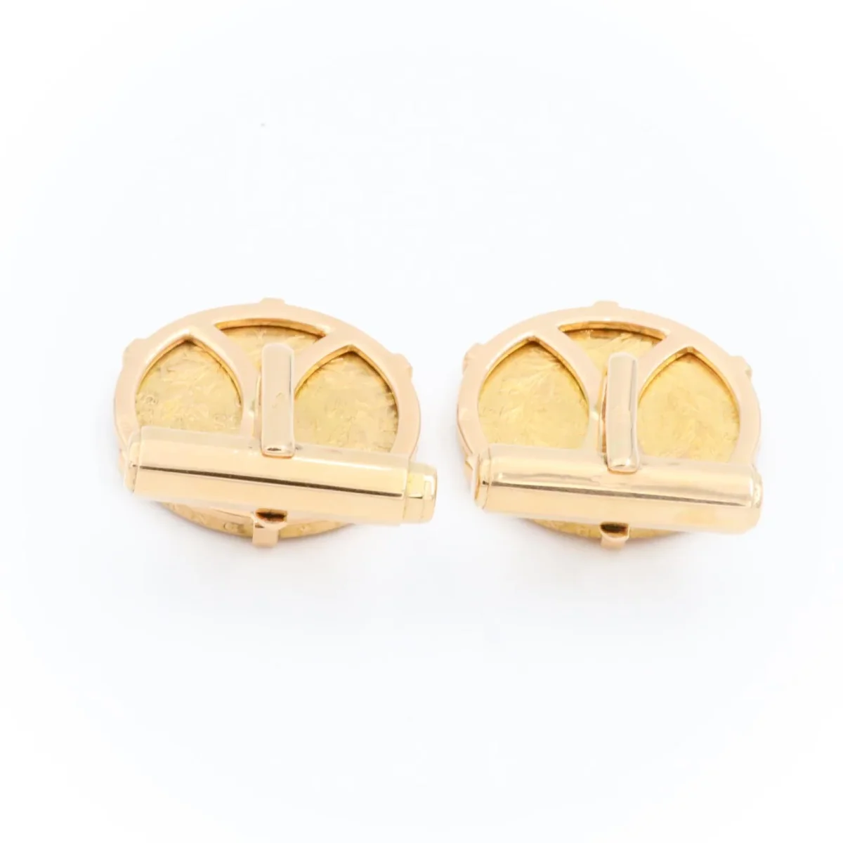 Boutons de manchette Pièce Or jaune – Image 6