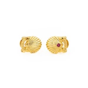 Cartier Boutons de manchette Shell Vermeil