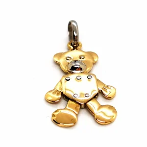 Pendentif Ours Or jaune, Or blanc