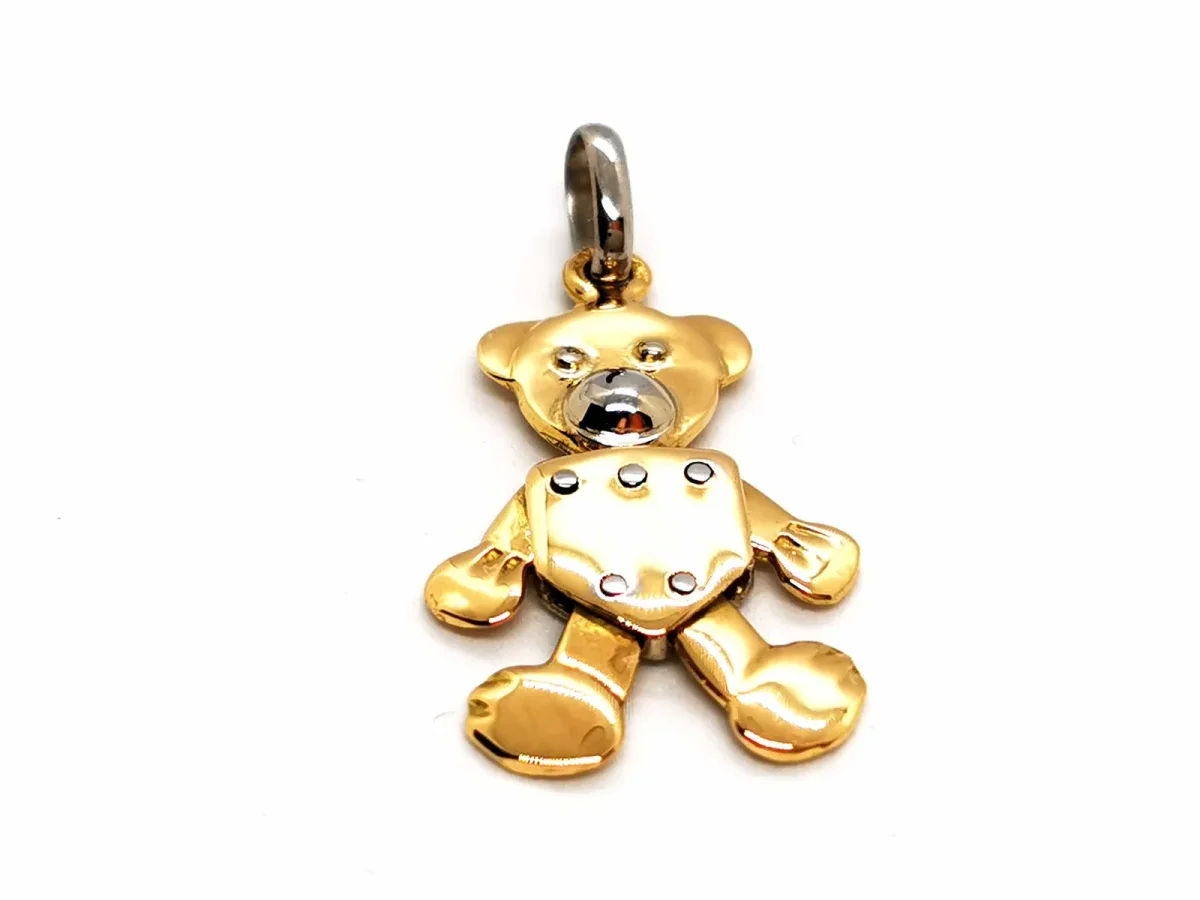 Pendentif Ours Or jaune, Or blanc – Image 2