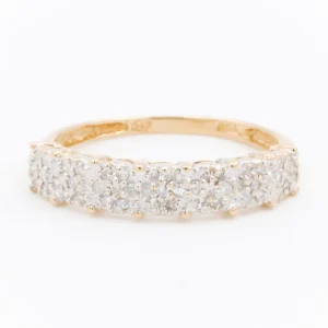 Bague Alliance Or jaune, Or blanc Diamant