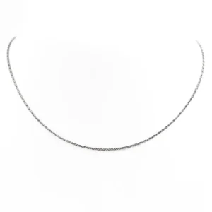 Collier Maille forçat Or blanc