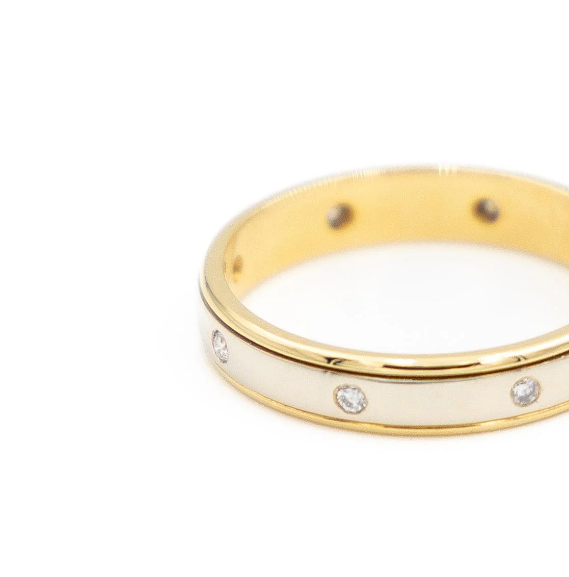 Bague Alliance Or jaune, Or blanc Diamant – Image 6