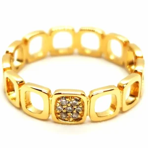 Dinh van Bague Impression Or jaune Diamant