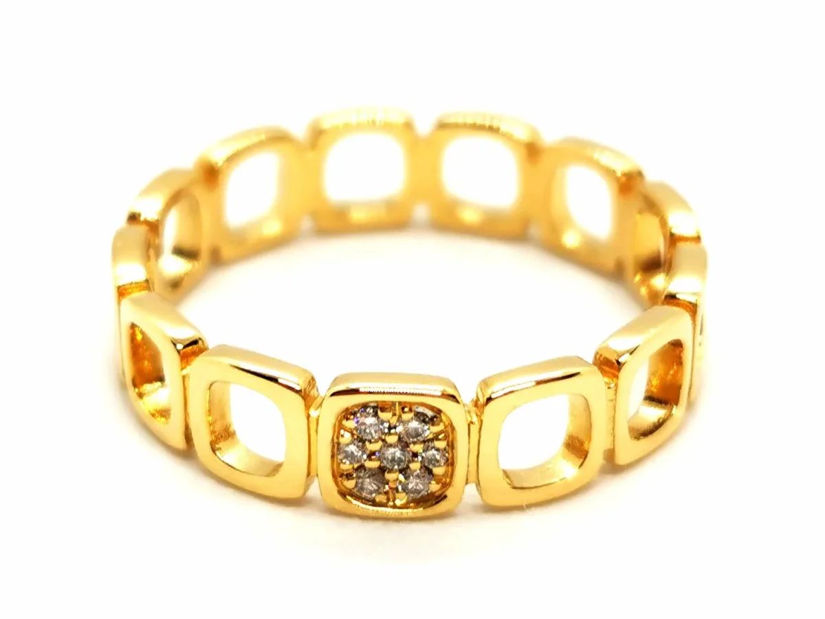 Dinh van Bague Impression Or jaune Diamant – Image 2