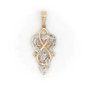 Pendentif Or jaune, Or blanc Diamant