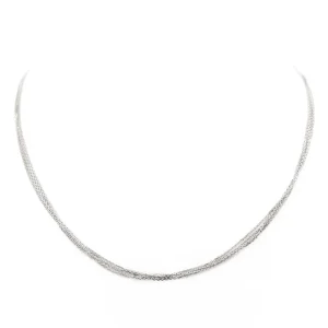 Collier Maille forçat Or blanc