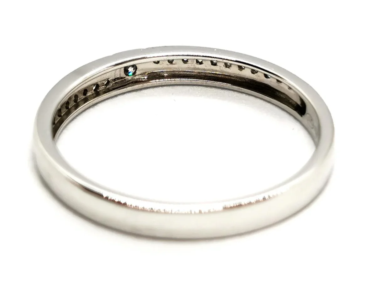 Bague Demi alliance Or blanc Diamant – Image 5