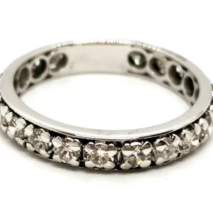 Bague Alliance Or blanc Diamant