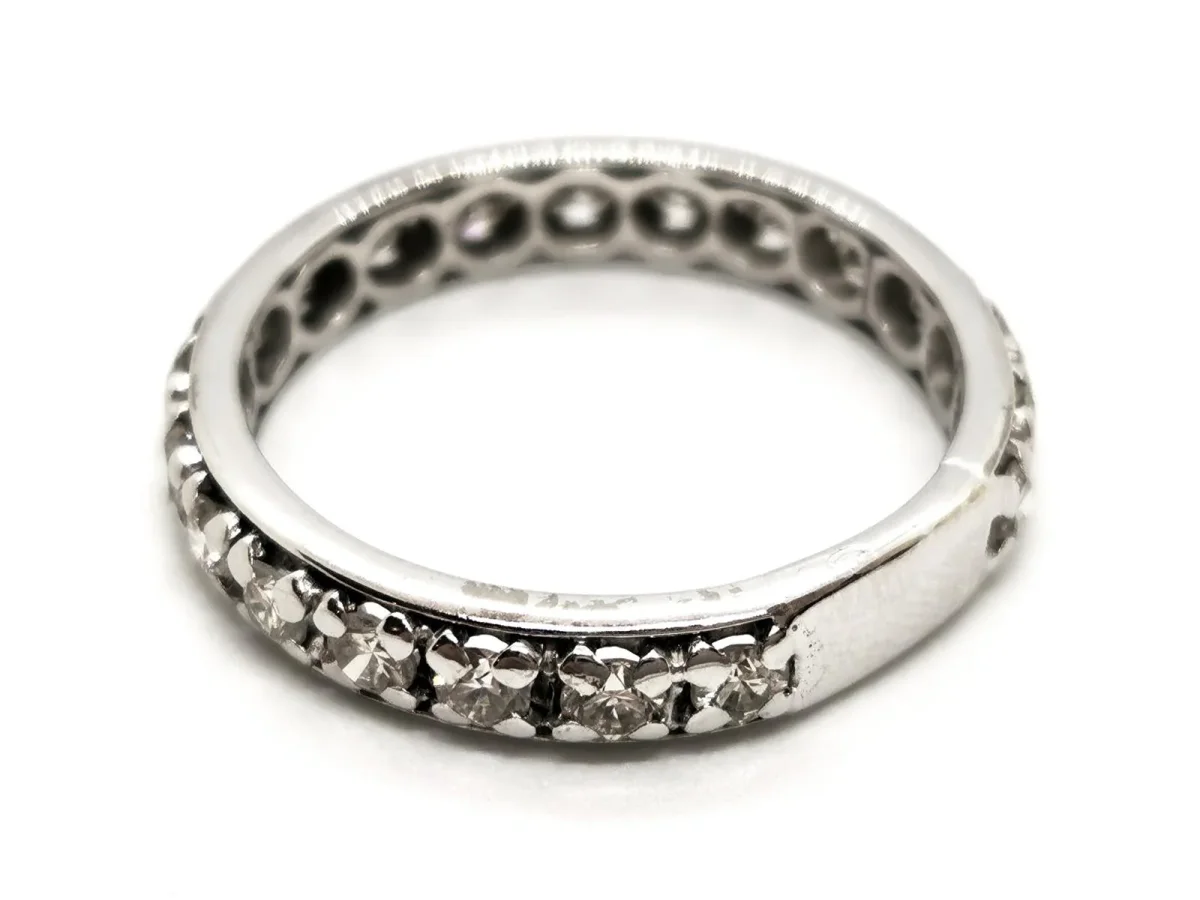 Bague Alliance Or blanc Diamant – Image 4
