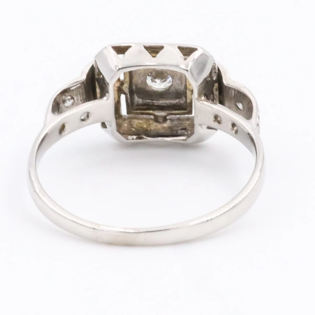 Bague Art déco Or blanc Diamant – Image 6