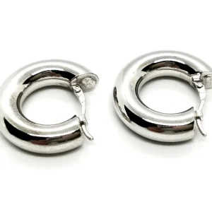 Boucles d'oreilles Créoles Or blanc