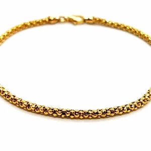 Bracelet Maille pop corn Or jaune