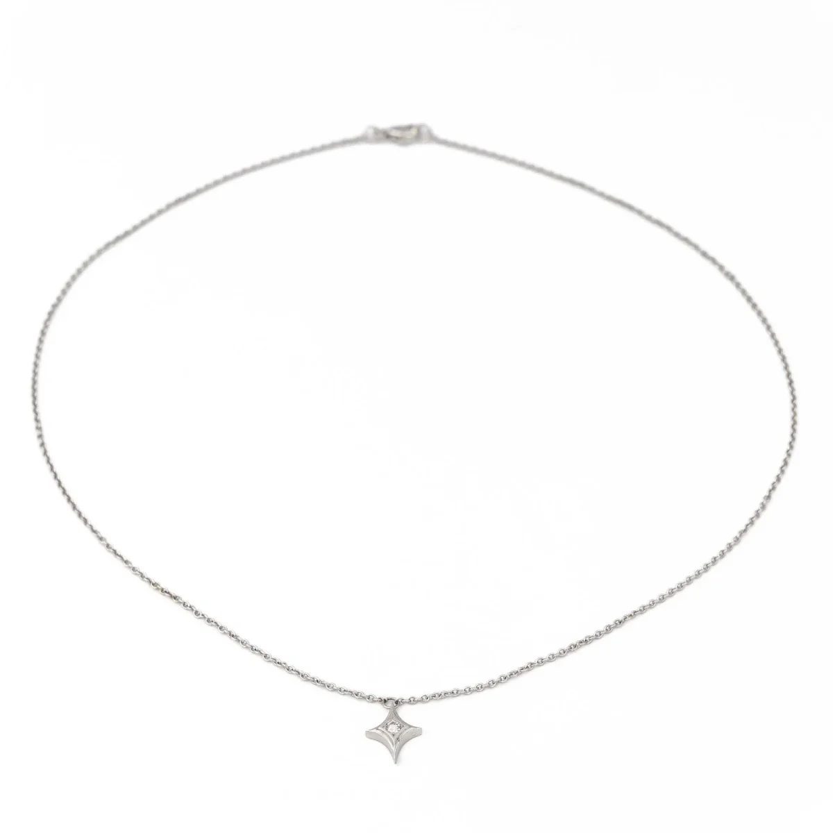 Collier Pendentif Platine Diamant – Image 3