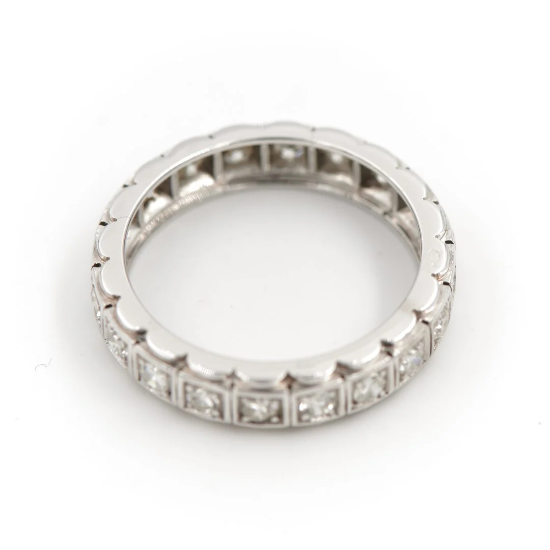 Bague Alliance Or blanc Diamant – Image 4