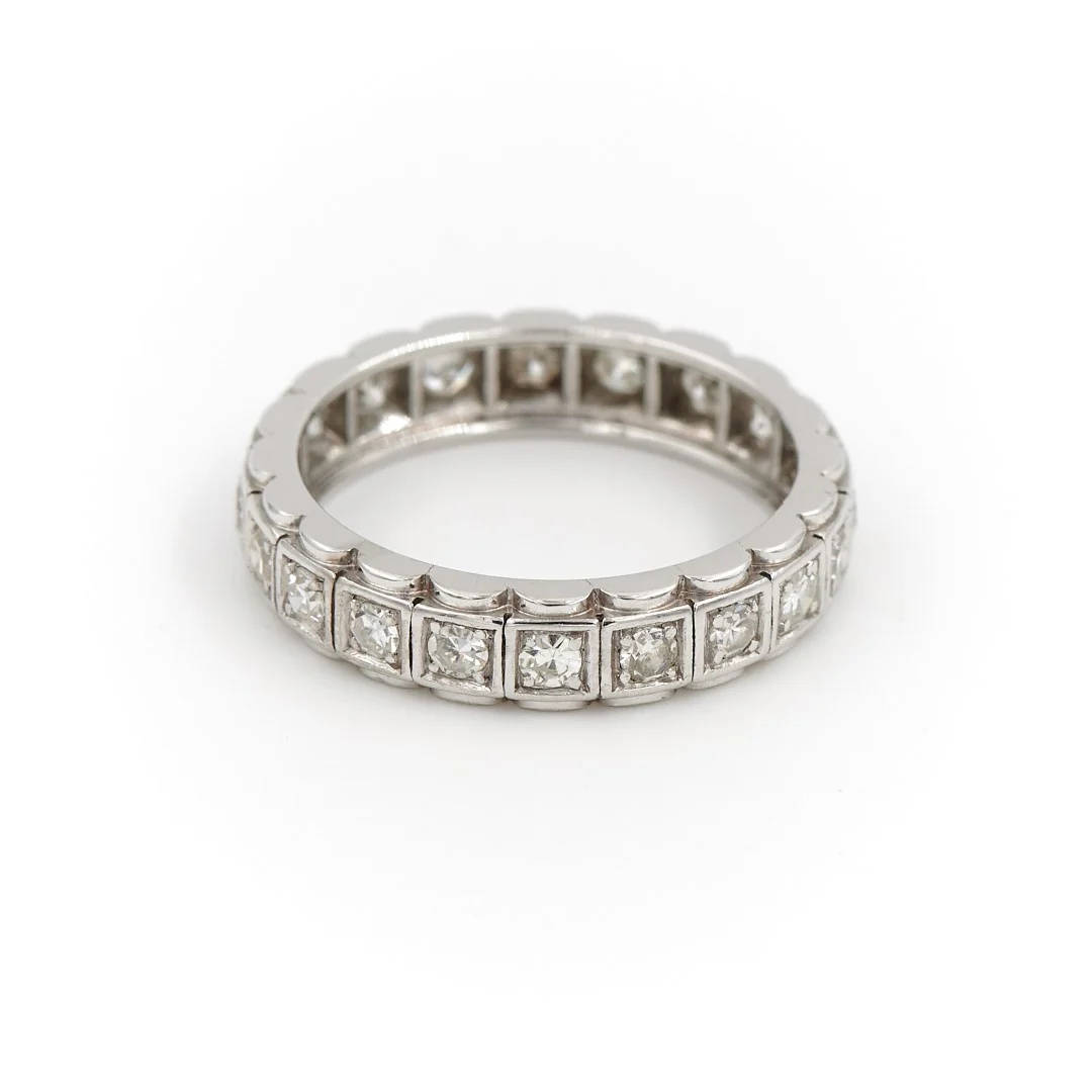 Bague Alliance Or blanc Diamant – Image 5