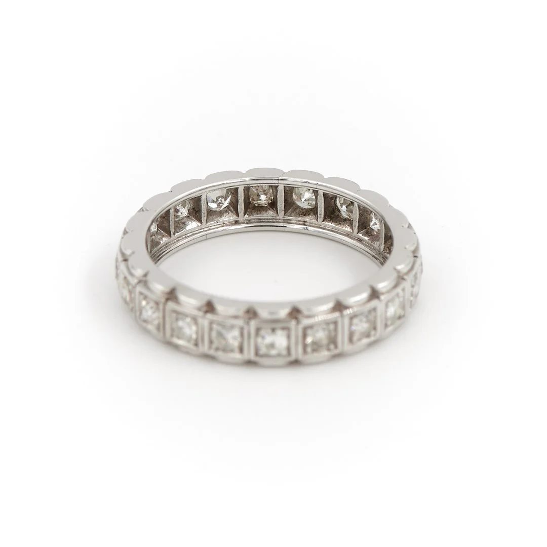 Bague Alliance Or blanc Diamant – Image 6