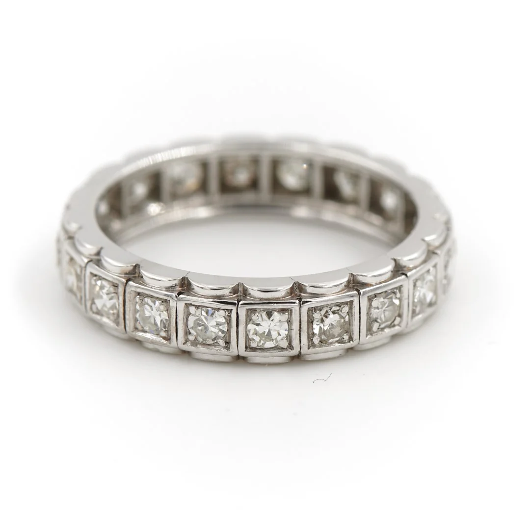 Bague Alliance Or blanc Diamant – Image 7