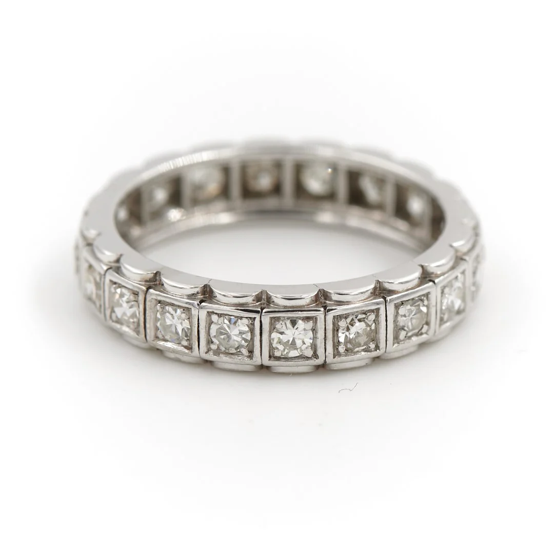 Bague Alliance Or blanc Diamant – Image 8