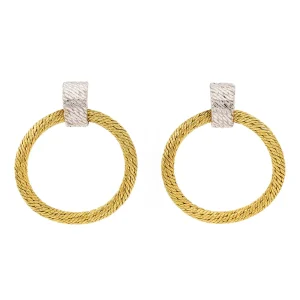 Boucles d'oreilles Clips Or jaune, Or blanc