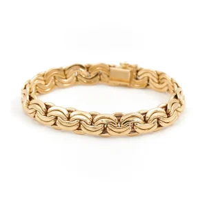 Bracelet Maille haricot Or jaune