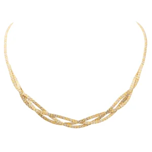 Collier Vintage Or jaune, Or blanc, Or rose