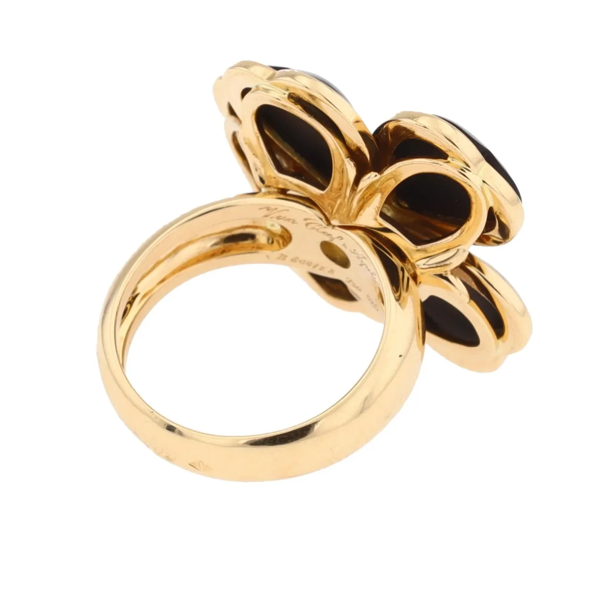 Van cleef & arpels Bague Rose de noel Or jaune Diamant, Onyx – Image 4