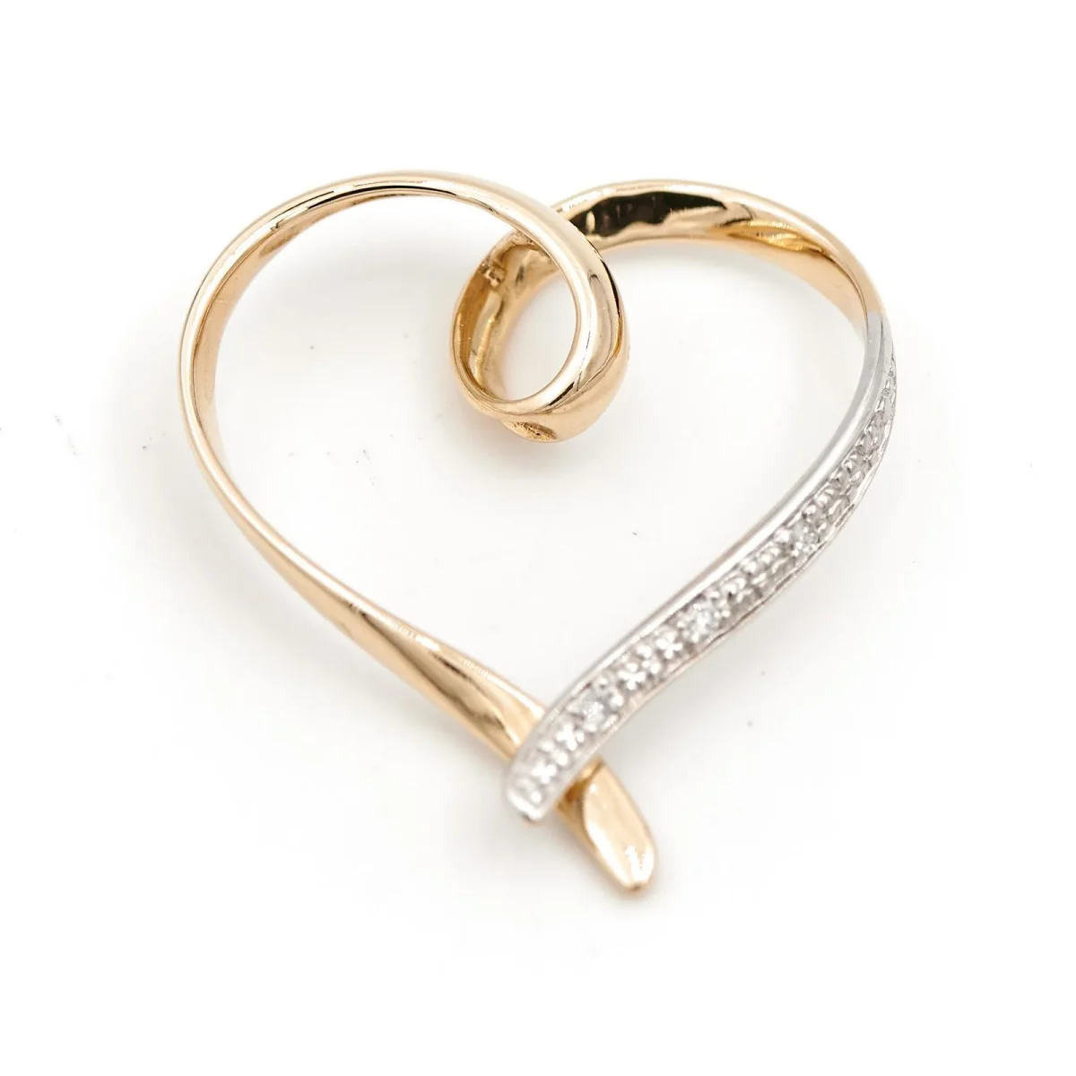 Pendentif Or jaune, Or blanc Diamant