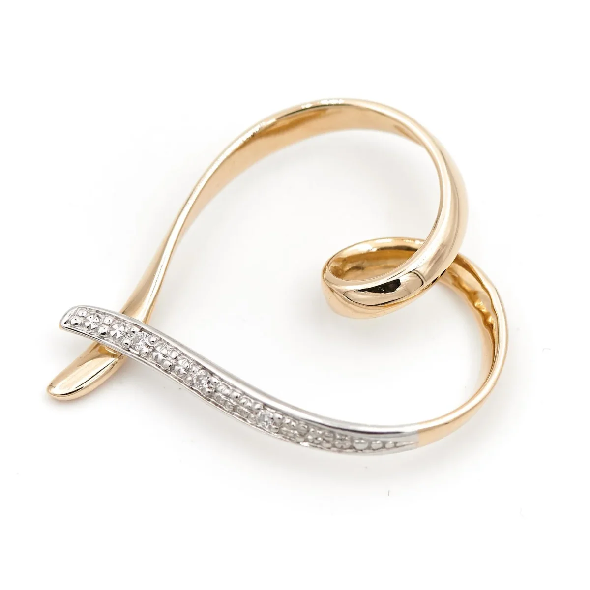 Pendentif Or jaune, Or blanc Diamant – Image 4