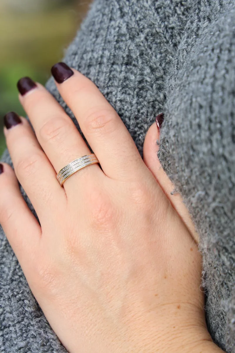 Bague Alliance Or jaune, Or blanc – Image 3