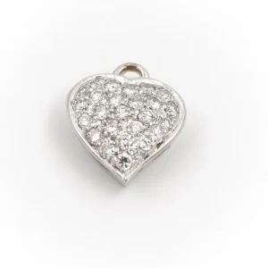 Pendentif Coeur Or blanc Diamant
