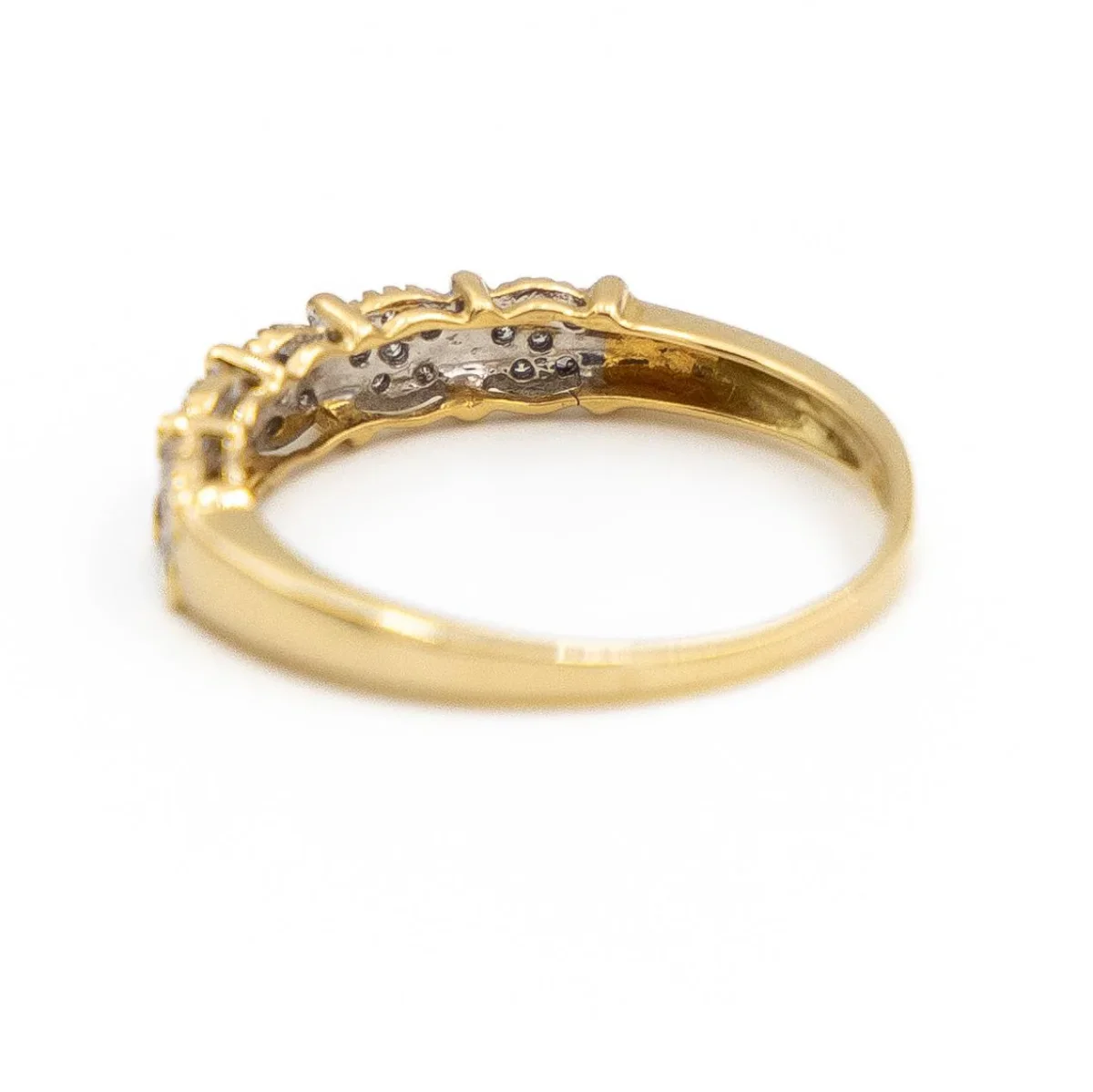 Bague Alliance Or jaune, Or blanc Diamant – Image 5