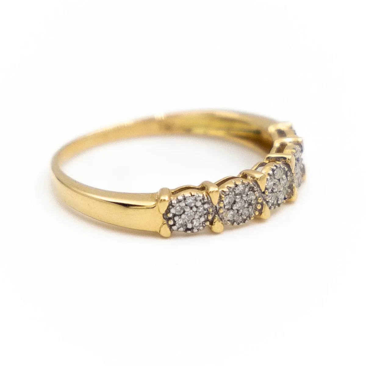 Bague Alliance Or jaune, Or blanc Diamant – Image 7