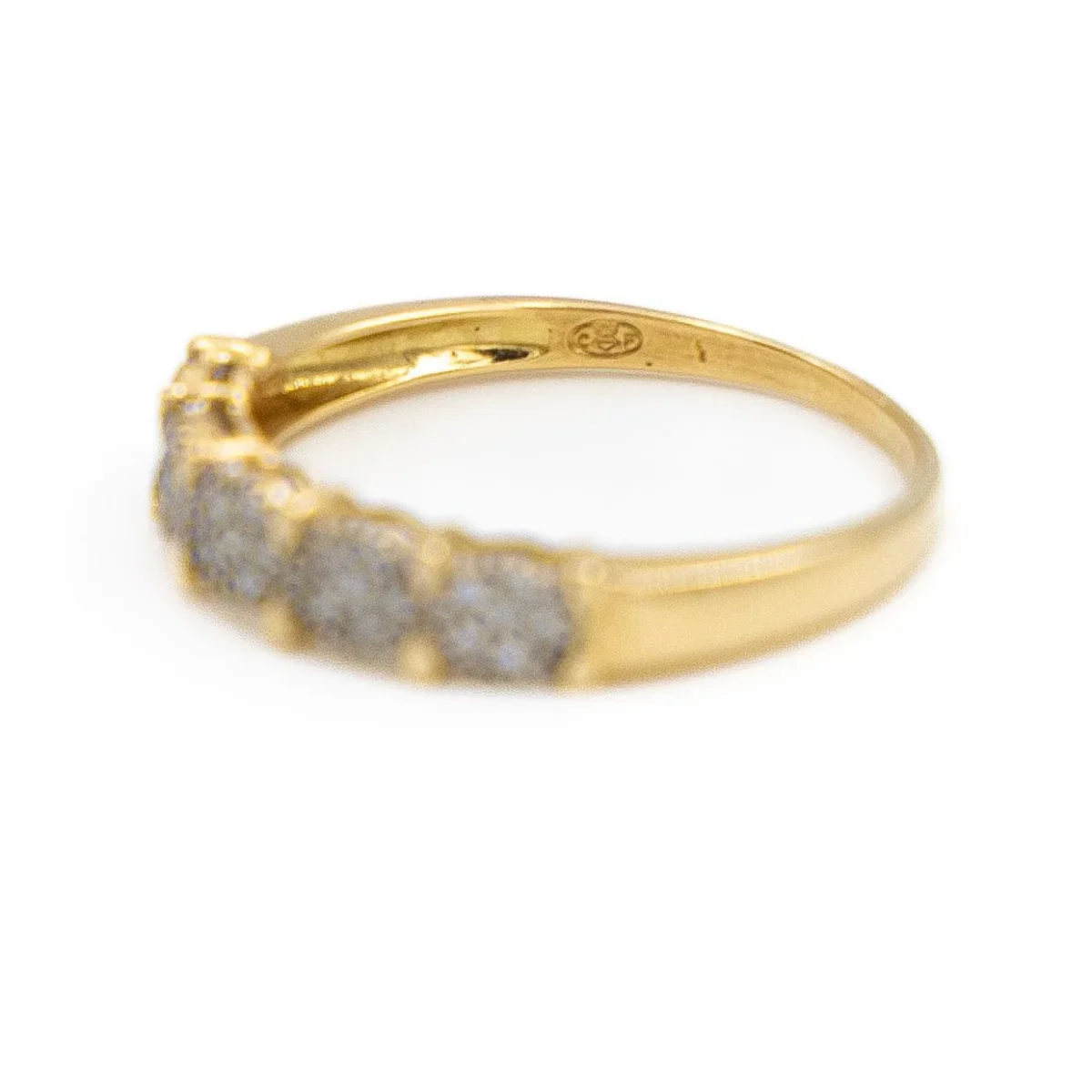 Bague Alliance Or jaune, Or blanc Diamant – Image 8