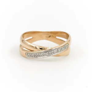 Bague Alliance Or jaune, Or blanc Diamant