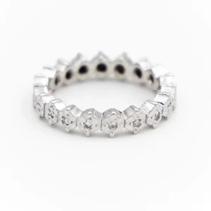 Bague Alliance Or blanc Diamant