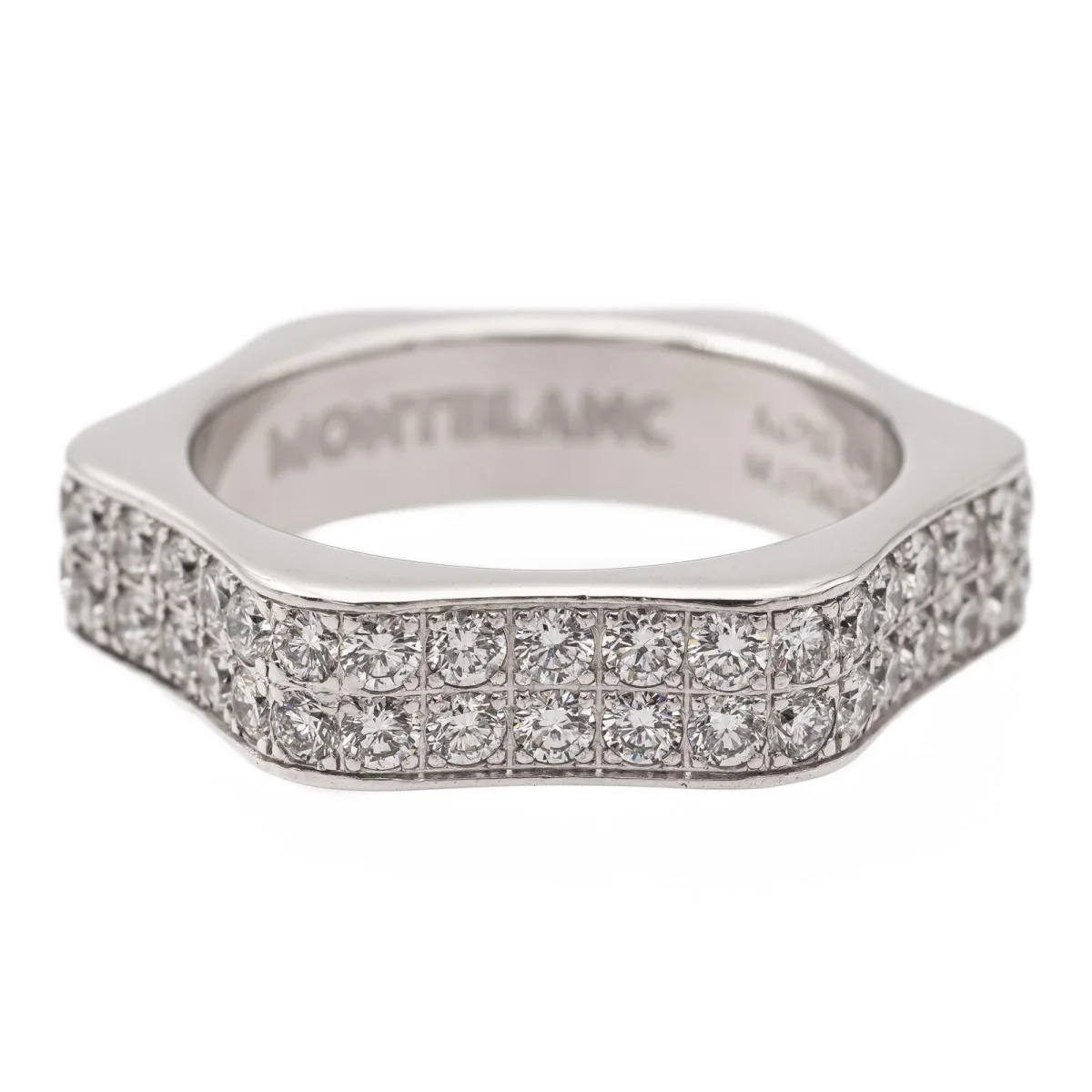 Montblanc Bague Alliance Or blanc Diamant – Image 2