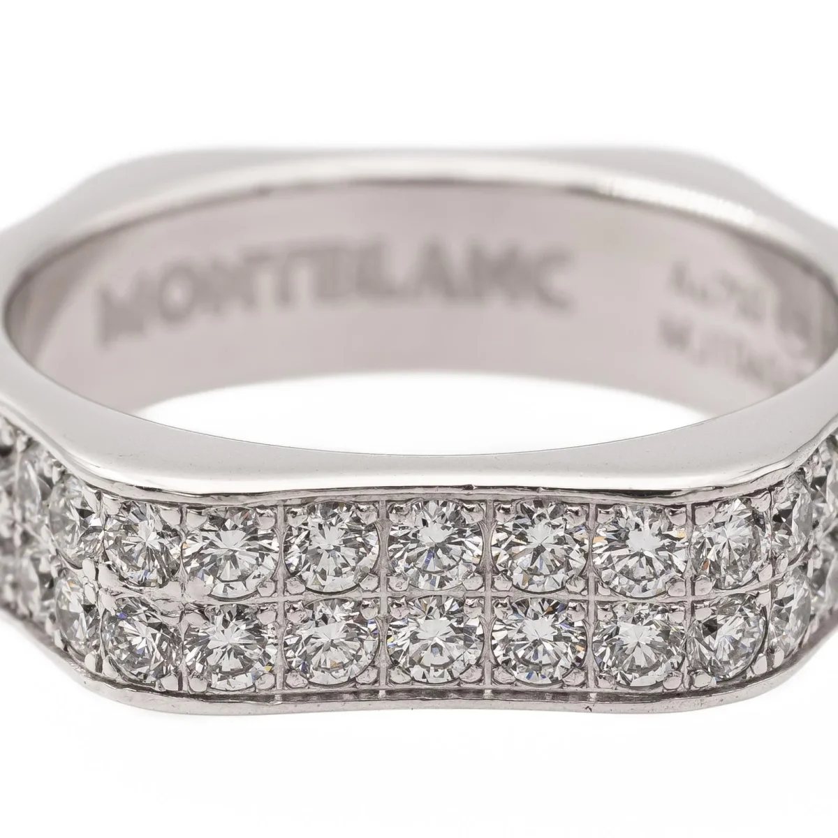 Montblanc Bague Alliance Or blanc Diamant – Image 6