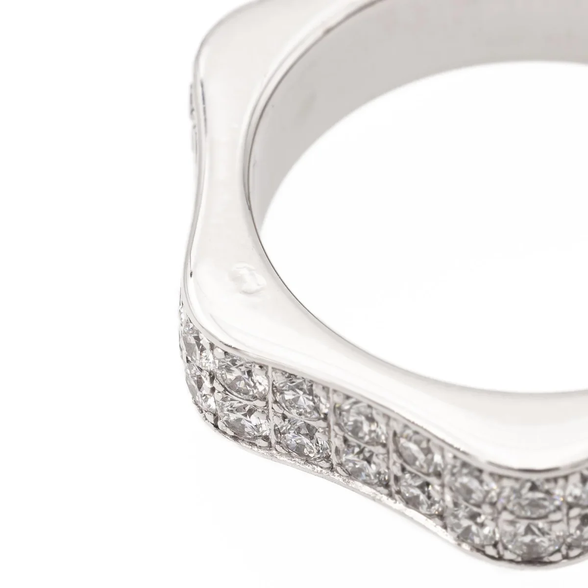 Montblanc Bague Alliance Or blanc Diamant – Image 8