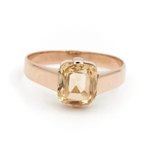 Bague Or rose Citrine