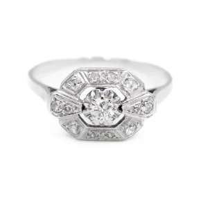 Bague Art déco Or blanc Diamant