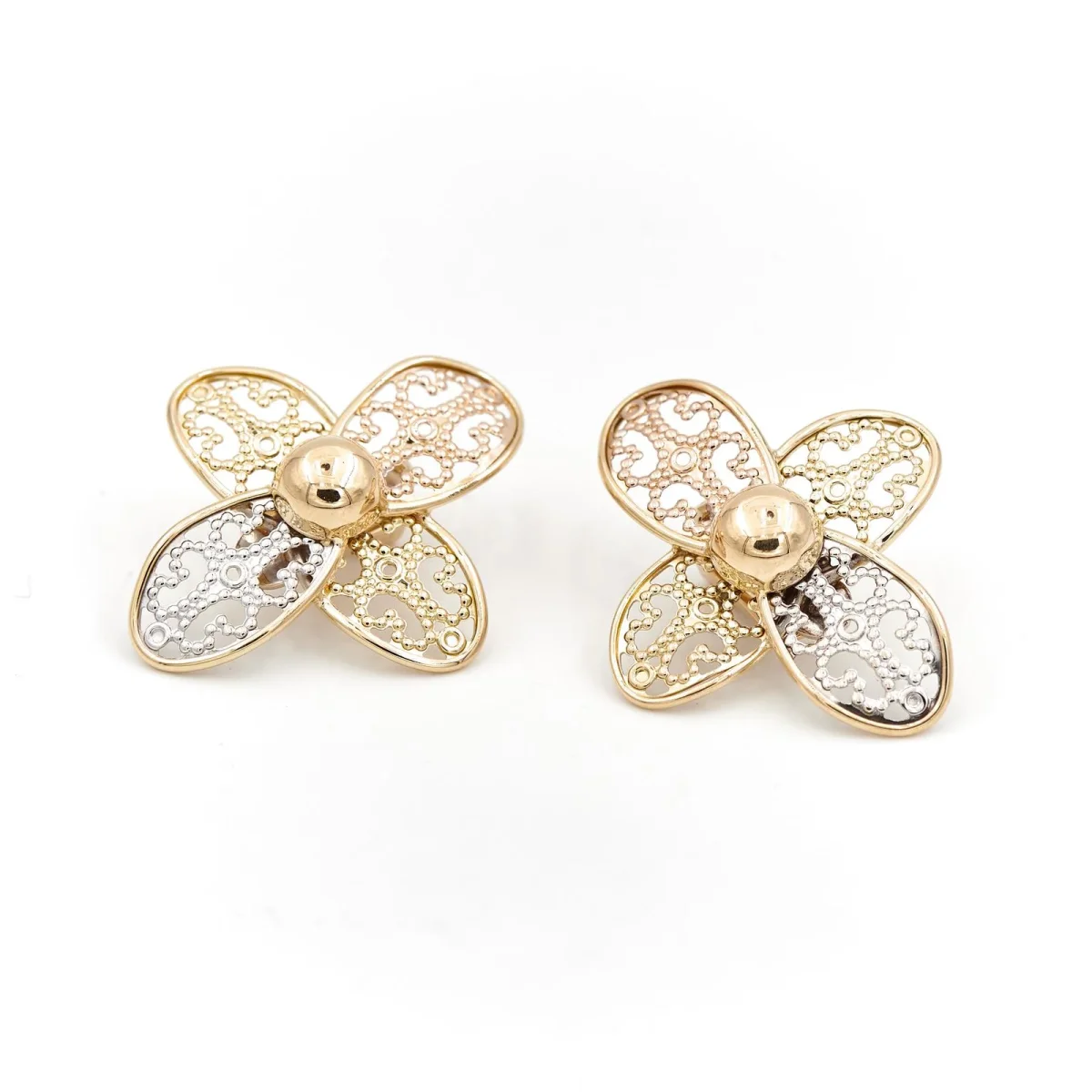 Boucles d'oreilles Clips Or rose, Or jaune, Or blanc – Image 2