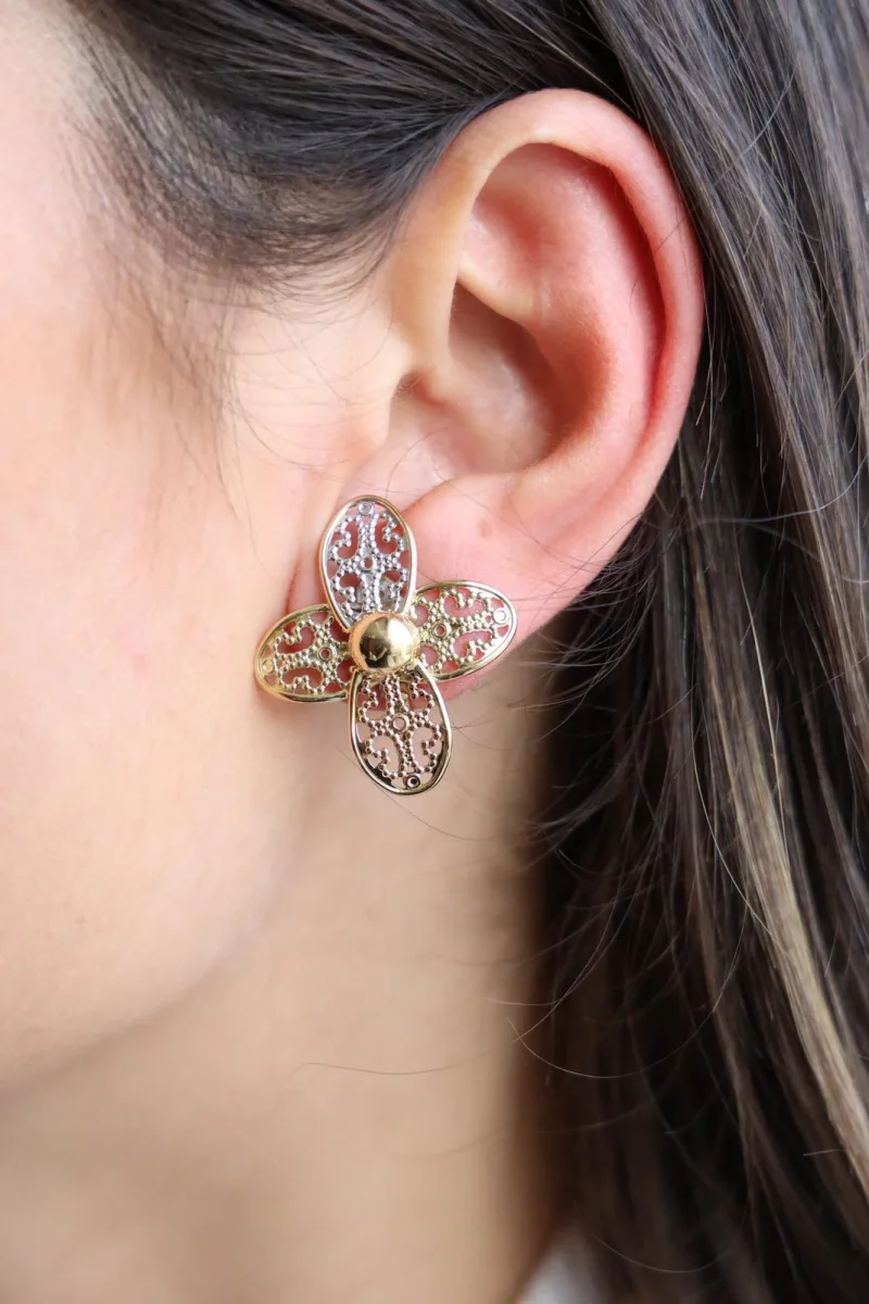 Boucles d'oreilles Clips Or rose, Or jaune, Or blanc – Image 3