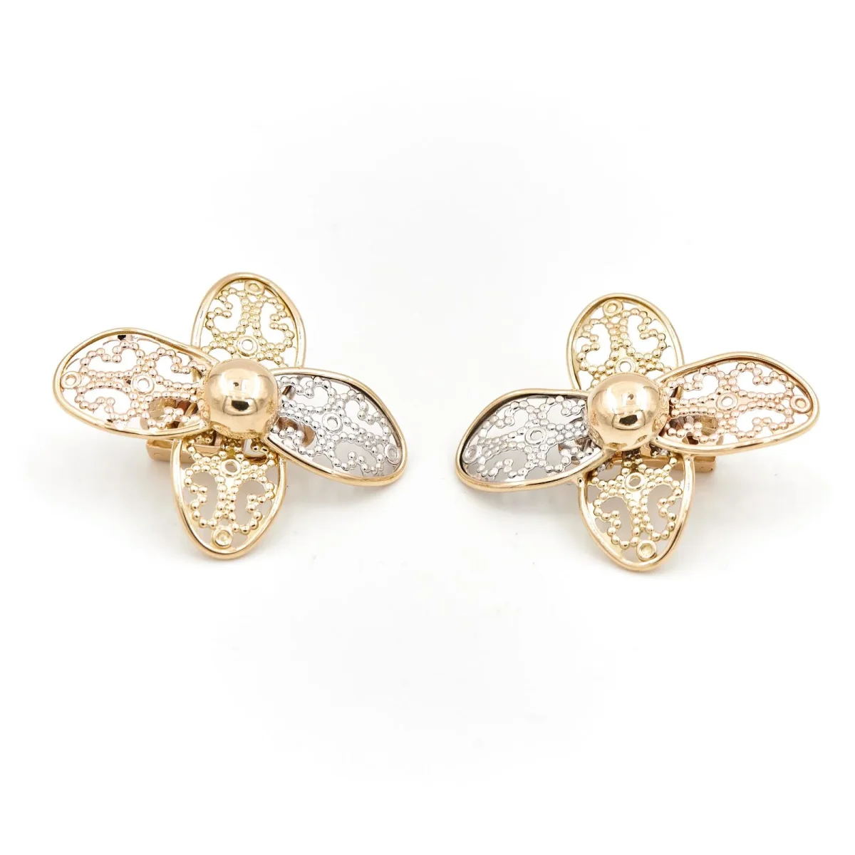 Boucles d'oreilles Clips Or rose, Or jaune, Or blanc – Image 6