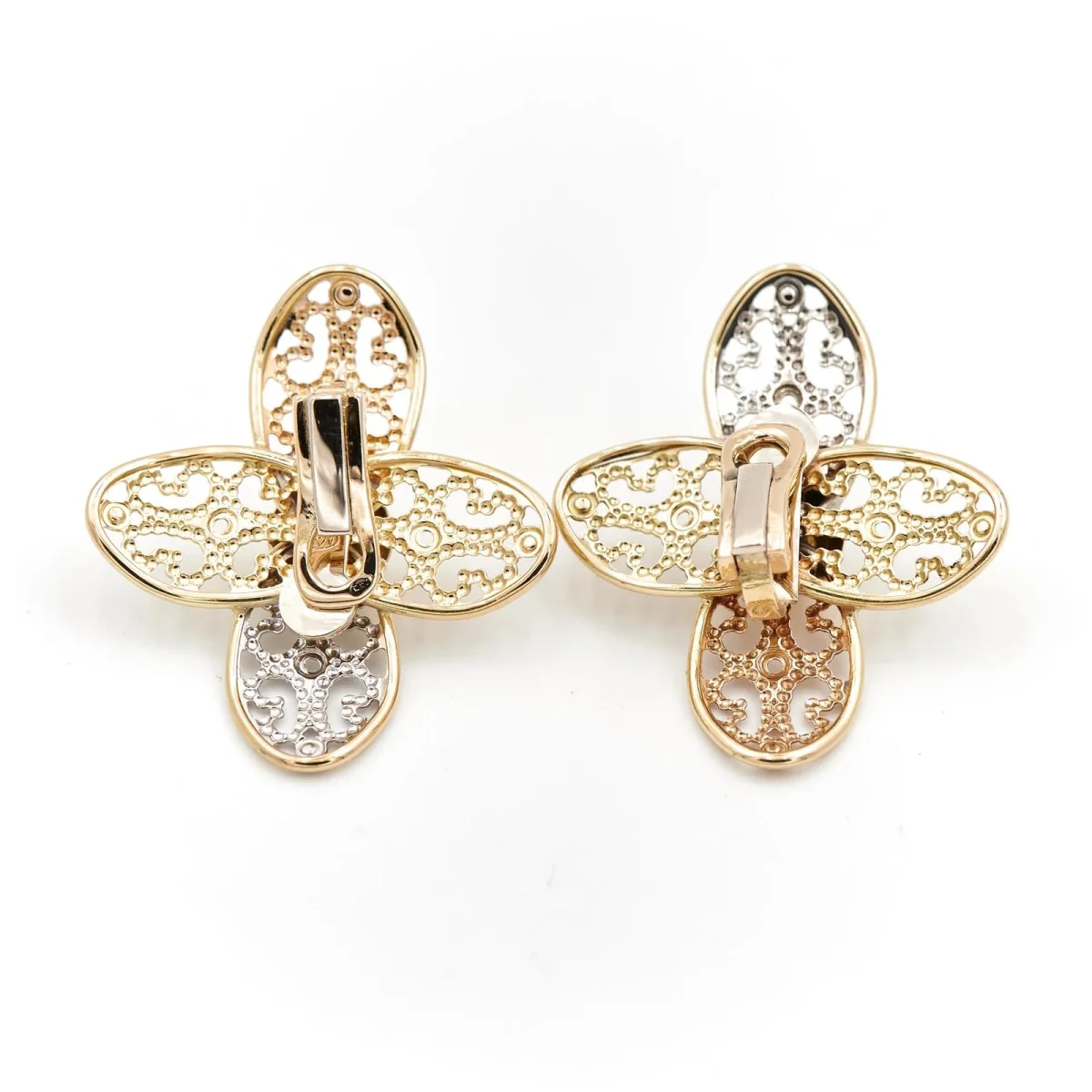 Boucles d'oreilles Clips Or rose, Or jaune, Or blanc – Image 8