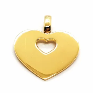 Poiray Pendentif Coeur secret Or jaune